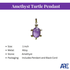 Amethyst Turtle Pendant - AEORA ROCKS INDIA - Healing Crystals superstore