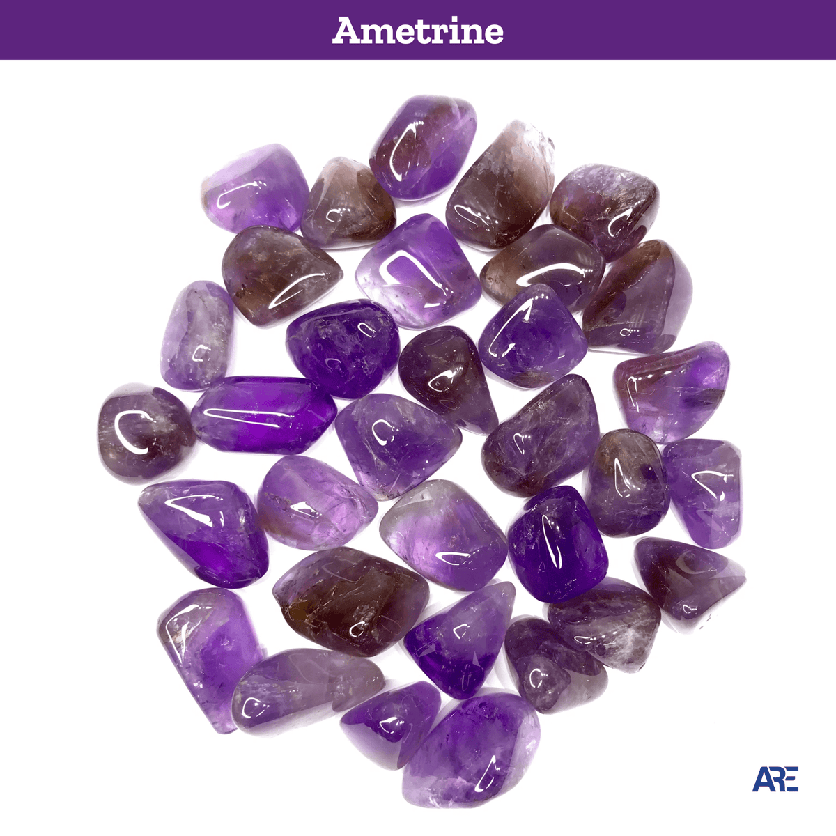 Ametrine Tumbled Stone - AEORA ROCKS INDIA - Healing Crystals superstore