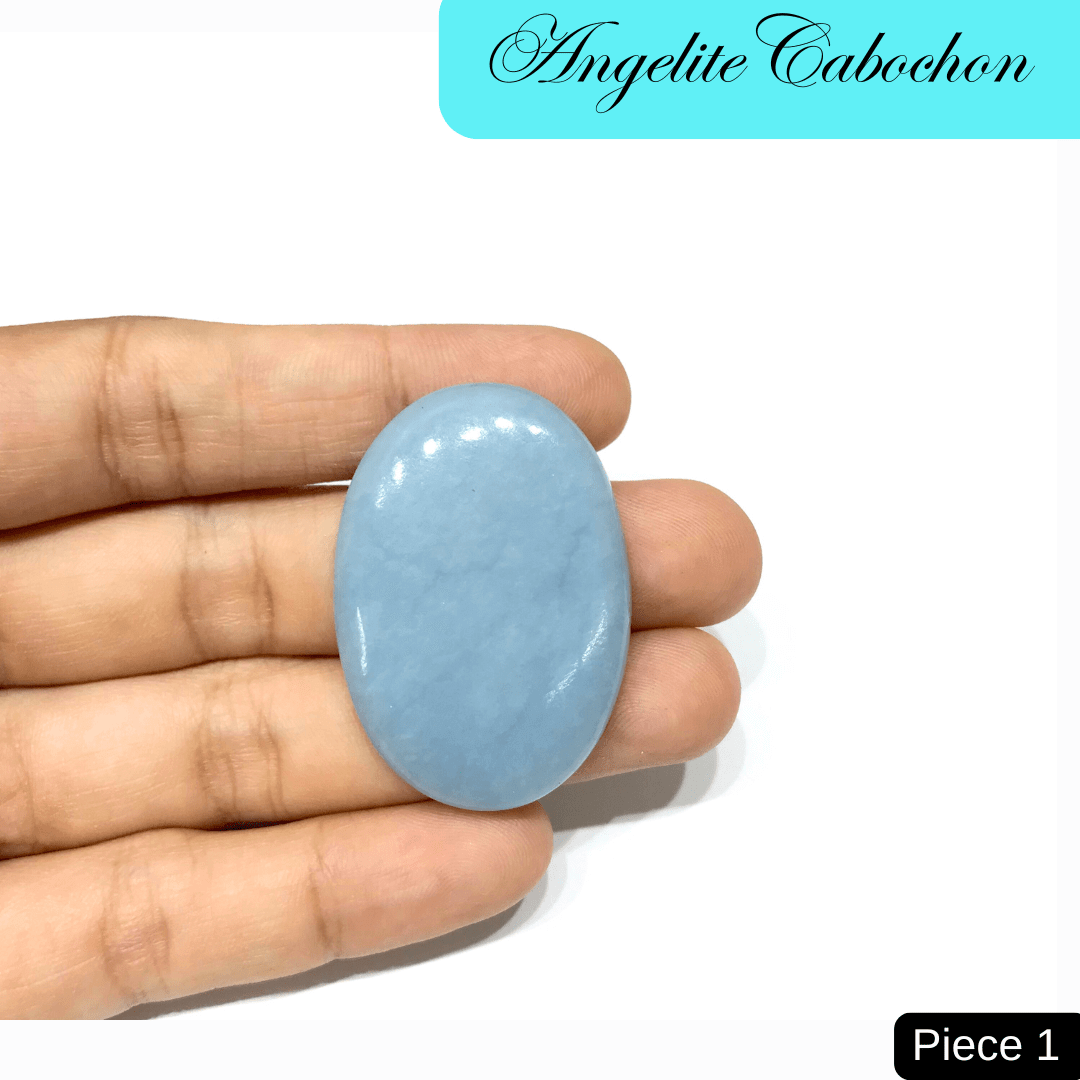 Angelite Cabochons - AEORA ROCKS INDIA - Healing Crystals superstore