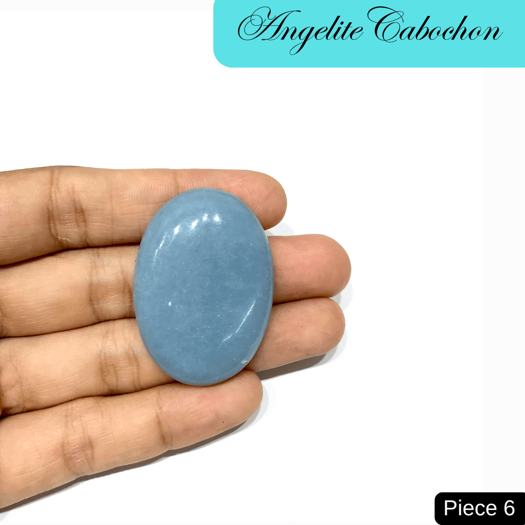 Angelite Cabochons - AEORA ROCKS INDIA - Healing Crystals superstore
