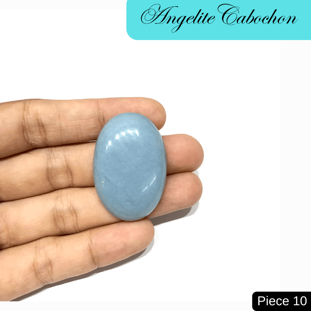 Angelite Cabochons - AEORA ROCKS INDIA - Healing Crystals superstore