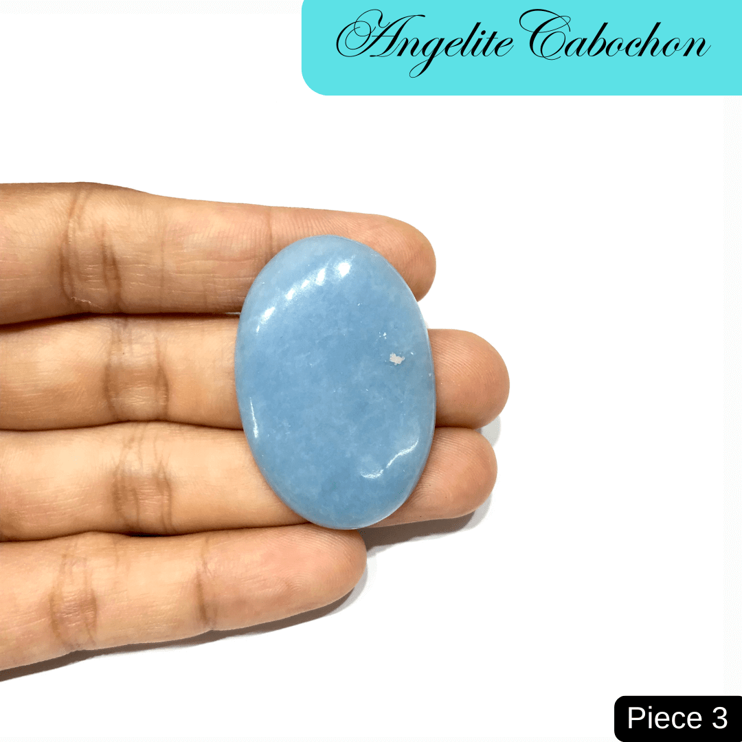 Angelite Cabochons - AEORA ROCKS INDIA - Healing Crystals superstore