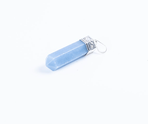 Angelite Single Point Pendant - AEORA ROCKS INDIA - Healing Crystals superstore