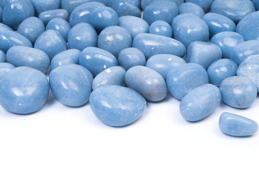 Angelite Tumbled Stone in India - Aeora Rocks - AEORA ROCKS INDIA - Healing Crystals superstore