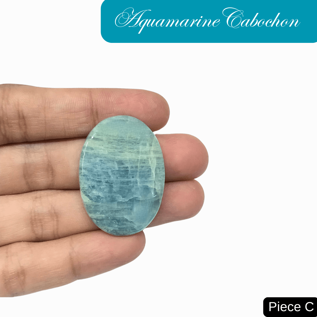 Aquamarine Cabochons - AEORA ROCKS INDIA - Healing Crystals superstore