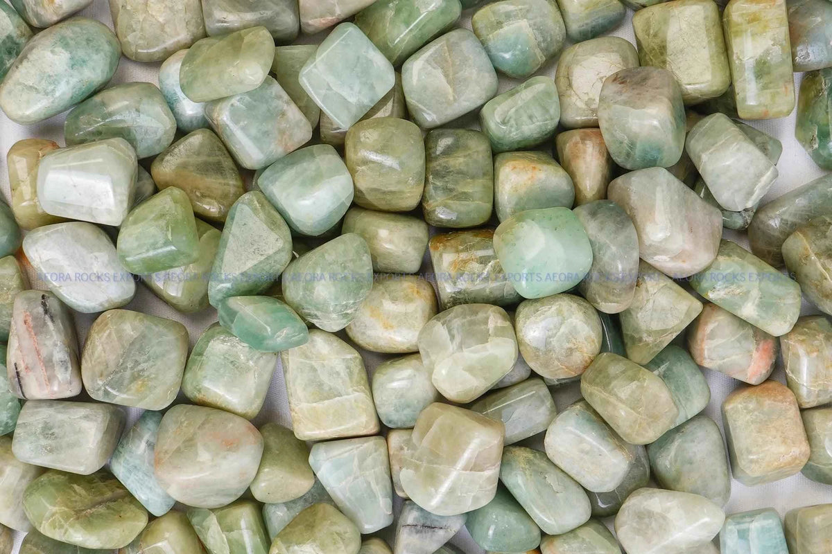 Aquamarine Tumbled Stone in India - Aeora Rocks