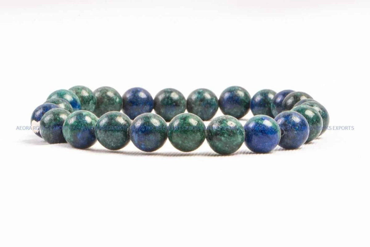 Azurite Malachite 8mm Bead Bracelet in India - Aeora Rocks