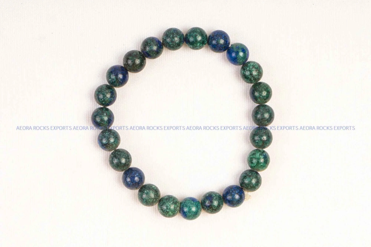 Azurite Malachite 8mm Bead Bracelet in India - Aeora Rocks