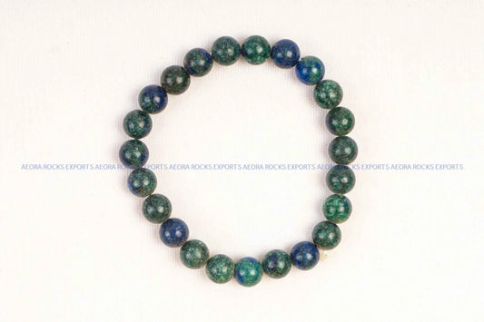 Azurite Malachite 8mm Bead Bracelet in India - Aeora Rocks