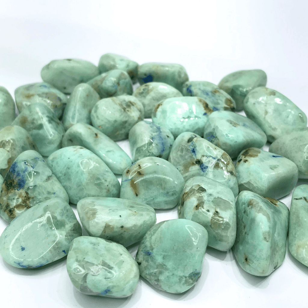 Azurite With Green Moonstone Tumbled Stone - AEORA ROCKS INDIA - Healing Crystals superstore