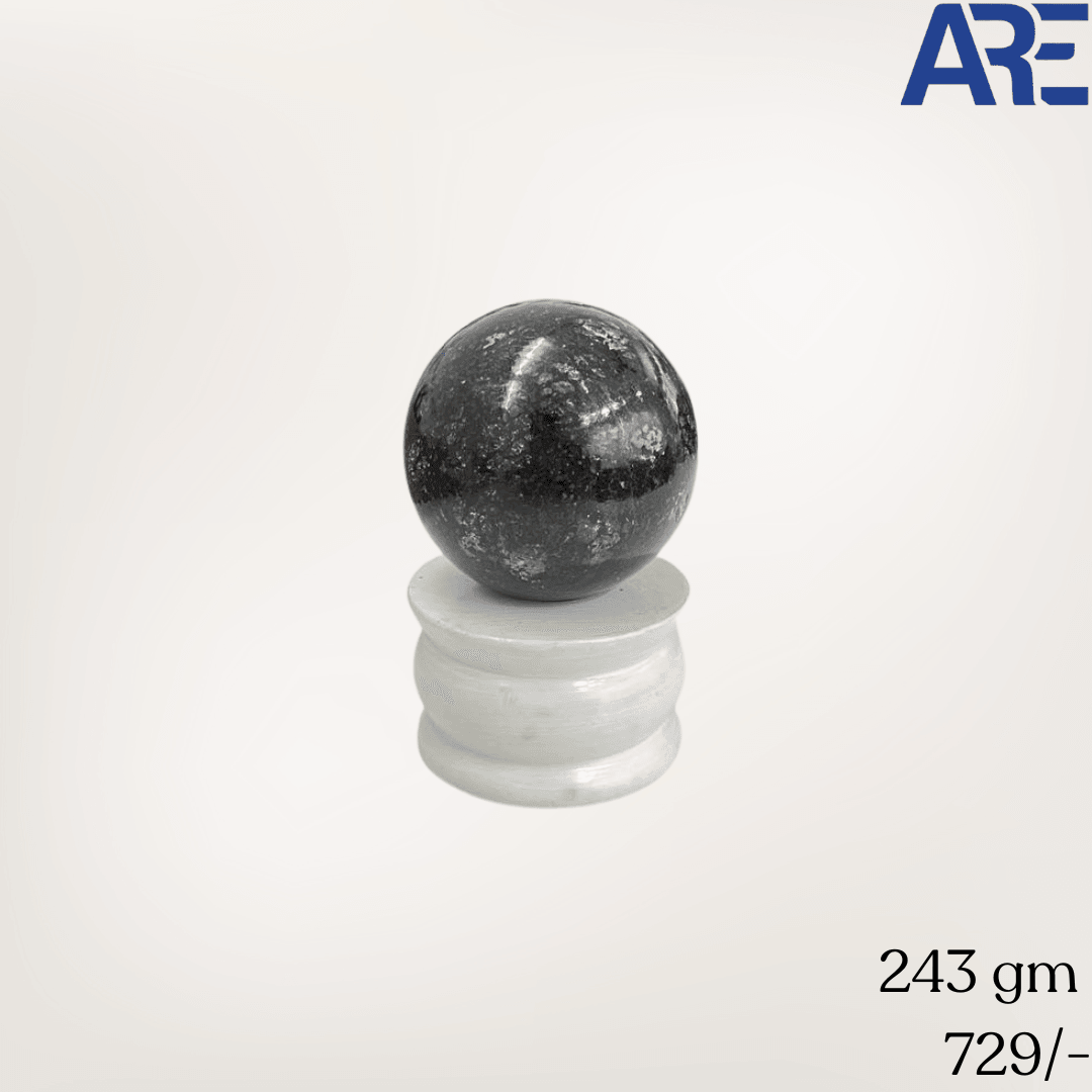 Black Larvakite Sphere - AEORA ROCKS INDIA - Healing Crystals superstore