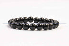 Black Obsidian Bead Bracelet 8mm in India - Aeora Rocks