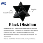 Black Obsidian Merkaba - AEORA ROCKS INDIA - Healing Crystals superstore