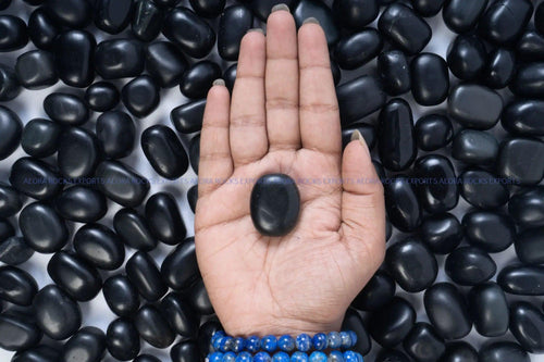 Black Obsidian Tumbled Stone - AEORA ROCKS INDIA - Healing Crystals superstore
