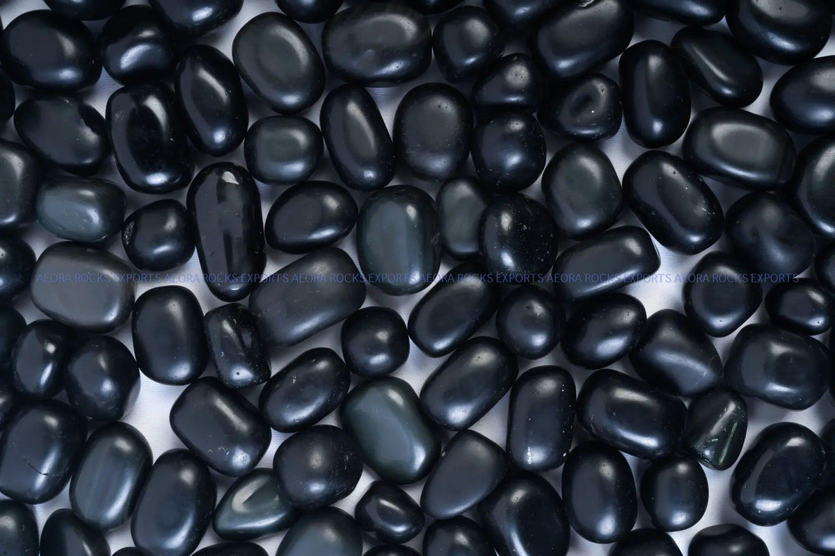Black Obsidian Tumbled Stone - AEORA ROCKS INDIA - Healing Crystals superstore