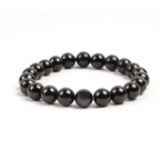 Black Tourmaline Bead Bracelet - AEORA ROCKS INDIA - Healing Crystals superstore
