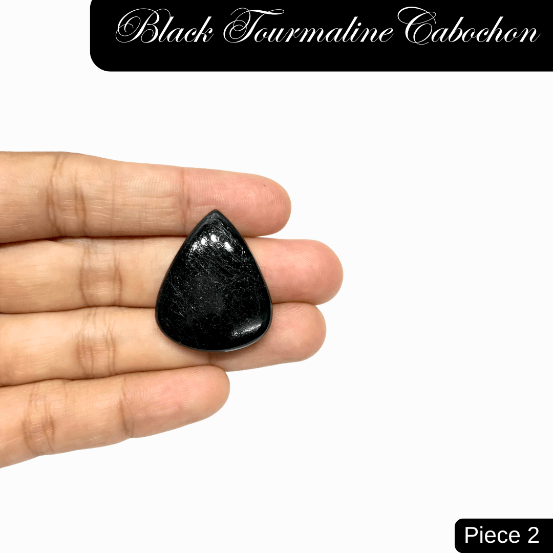 Black Tourmaline Cabochons - AEORA ROCKS INDIA - Healing Crystals superstore