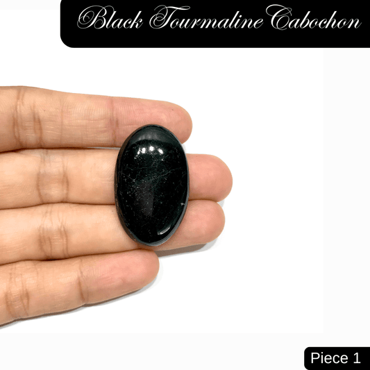 Black Tourmaline Cabochons - AEORA ROCKS INDIA - Healing Crystals superstore