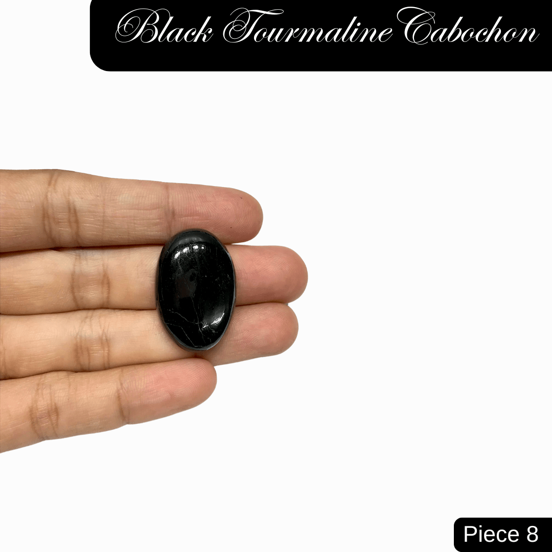 Black Tourmaline Cabochons - AEORA ROCKS INDIA - Healing Crystals superstore