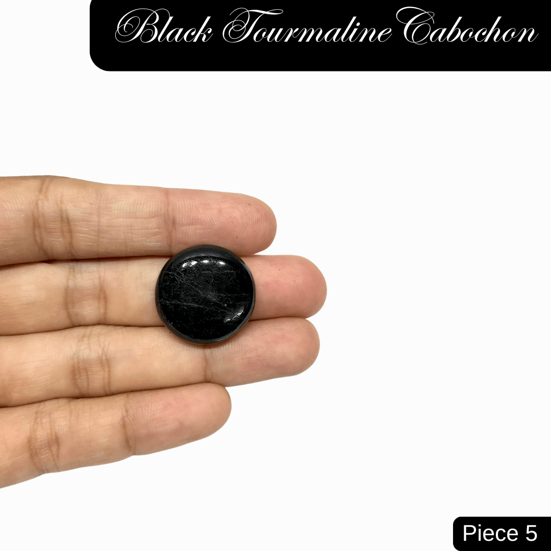 Black Tourmaline Cabochons - AEORA ROCKS INDIA - Healing Crystals superstore