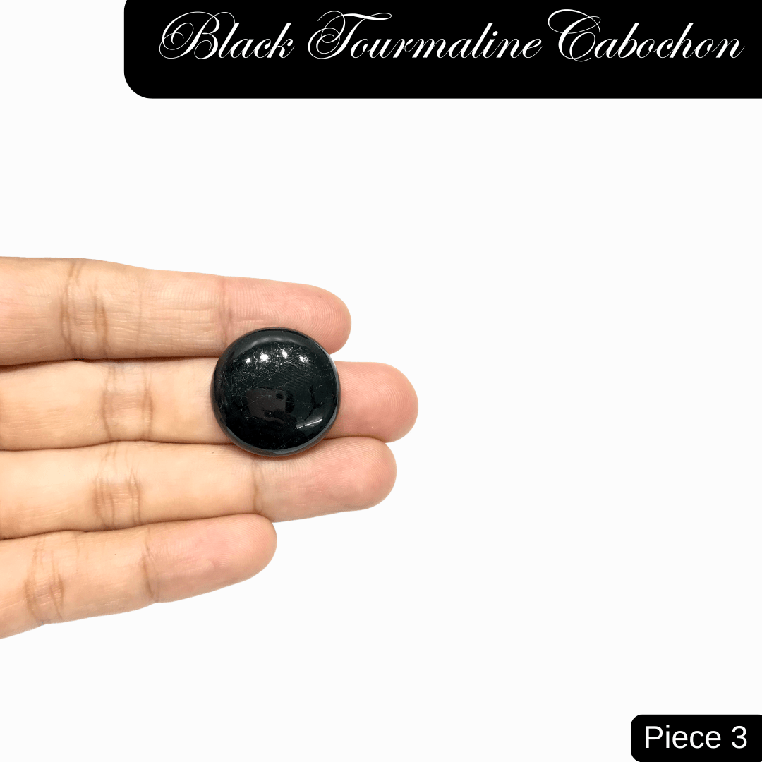 Black Tourmaline Cabochons - AEORA ROCKS INDIA - Healing Crystals superstore