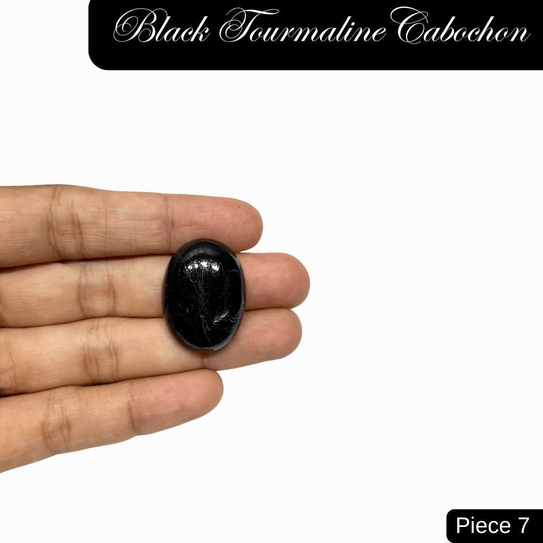 Black Tourmaline Cabochons - AEORA ROCKS INDIA - Healing Crystals superstore