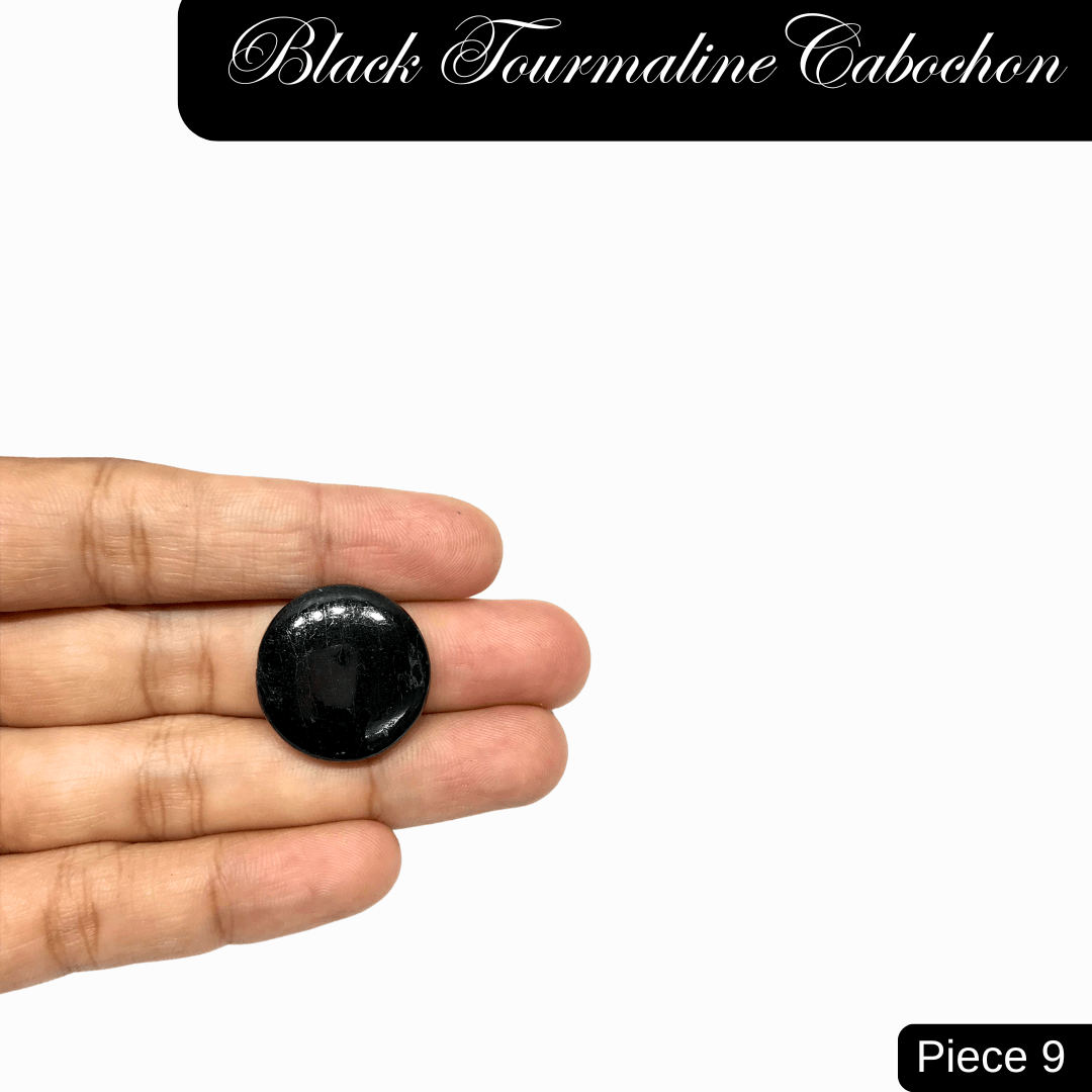 Black Tourmaline Cabochons - AEORA ROCKS INDIA - Healing Crystals superstore