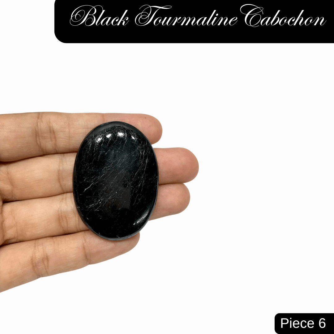 Black Tourmaline Cabochons - AEORA ROCKS INDIA - Healing Crystals superstore