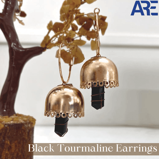 Black Tourmaline Earrings - AEORA ROCKS INDIA - Healing Crystals superstore