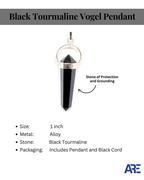 Black Tourmaline Vogel Pendant - AEORA ROCKS INDIA - Healing Crystals superstore