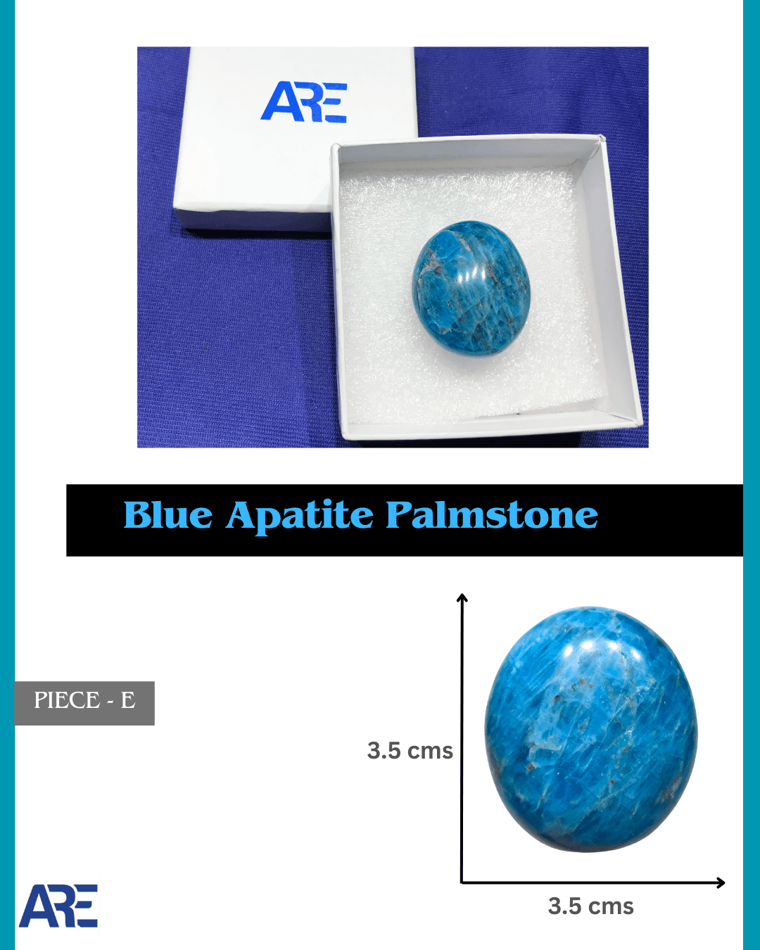 Blue Apatite Palmstone - AEORA ROCKS INDIA - Healing Crystals superstore