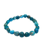 Blue Apatite Tumbled Bracelet - AEORA ROCKS INDIA - Healing Crystals superstore