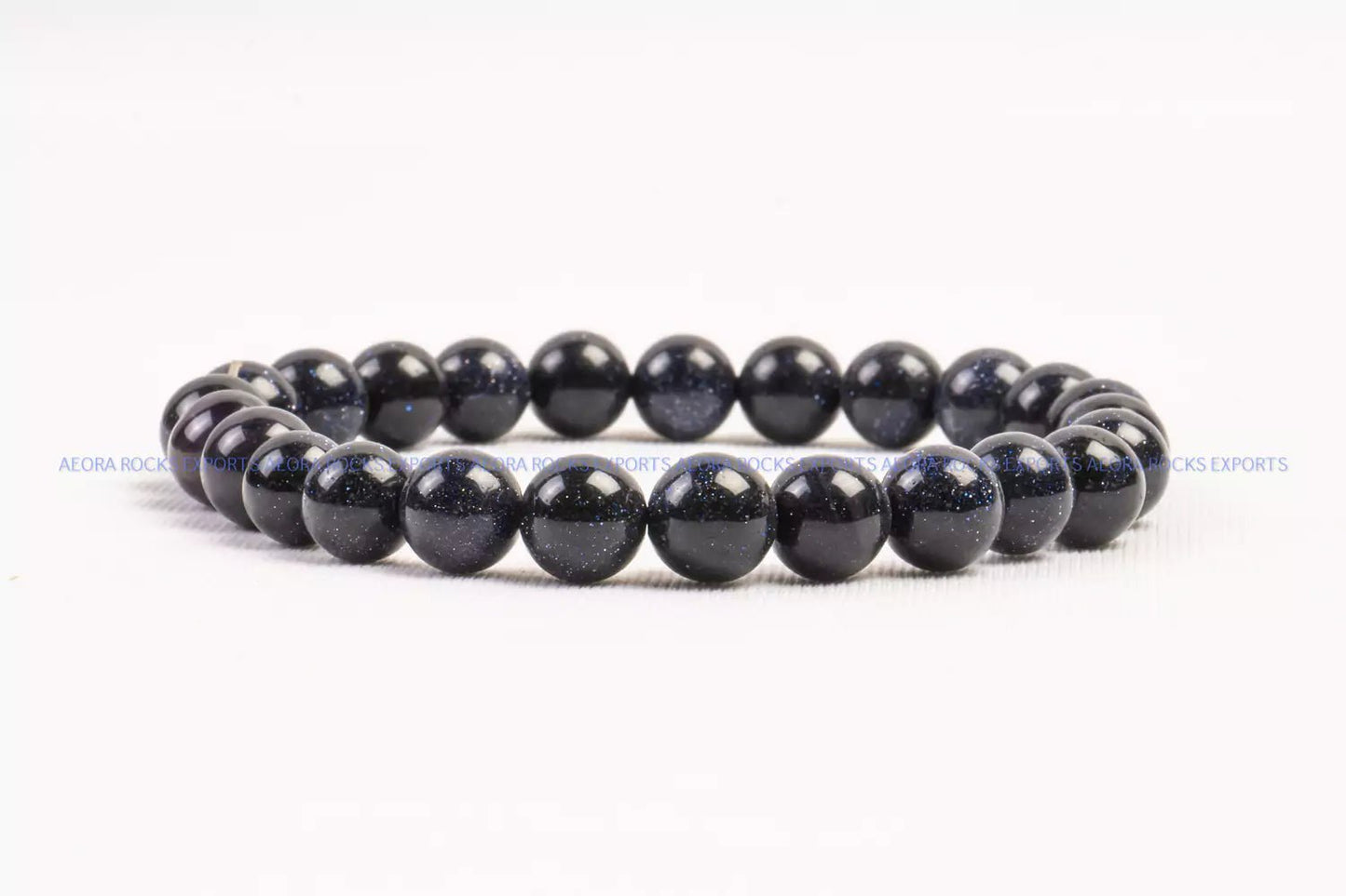 Blue Goldstone Bead Bracelet 8mm in India - Aeora Rocks - AEORA ROCKS INDIA - Healing Crystals superstore