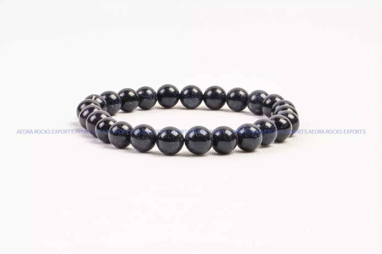 Blue Goldstone Bead Bracelet 8mm in India - Aeora Rocks - AEORA ROCKS INDIA - Healing Crystals superstore