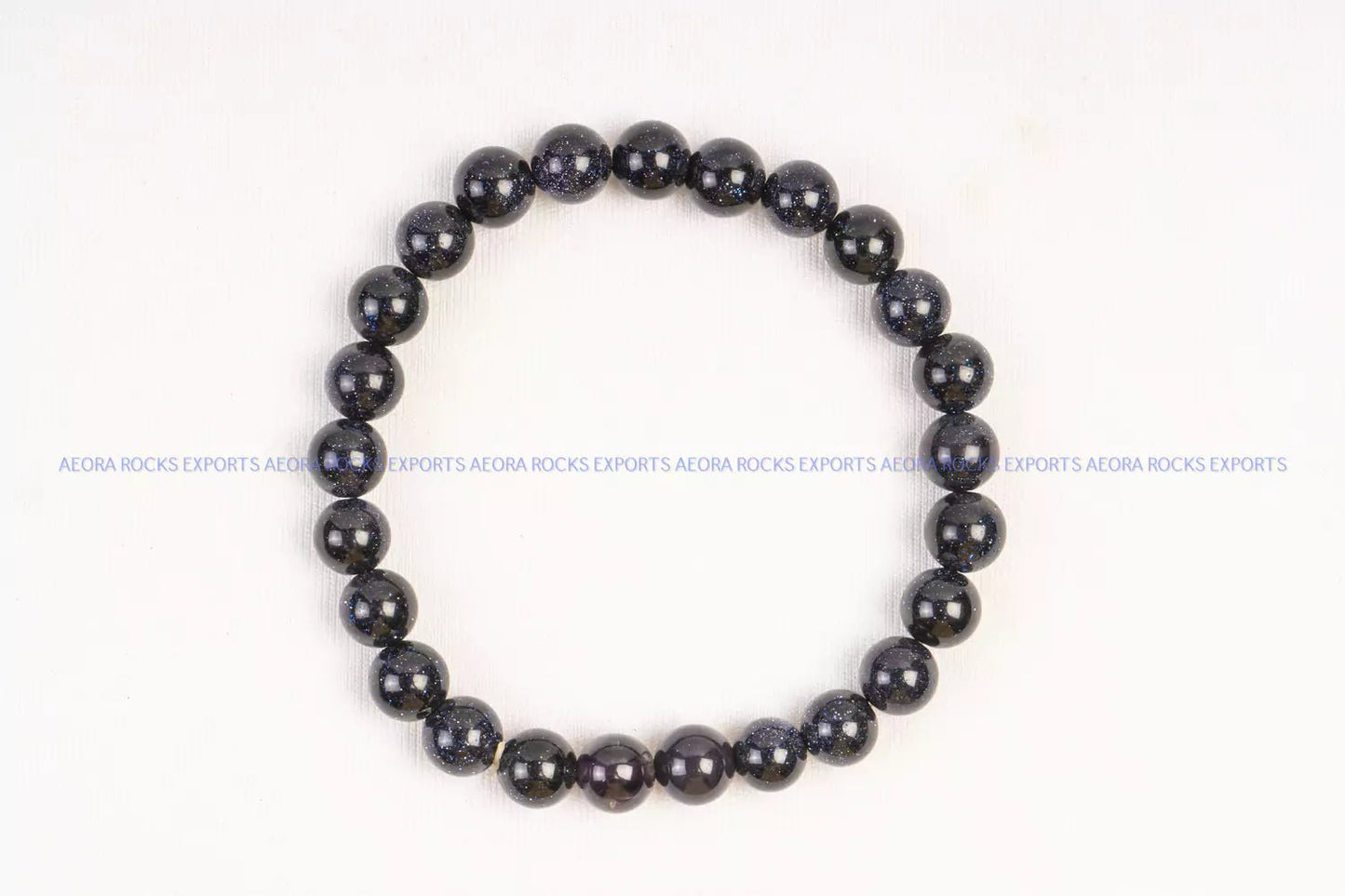 Blue Goldstone Bead Bracelet 8mm in India - Aeora Rocks - AEORA ROCKS INDIA - Healing Crystals superstore