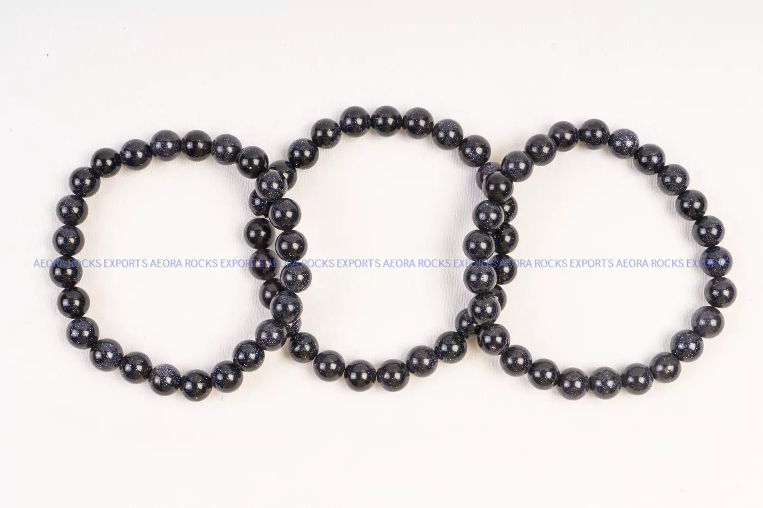 Blue Goldstone Bead Bracelet 8mm in India - Aeora Rocks - AEORA ROCKS INDIA - Healing Crystals superstore