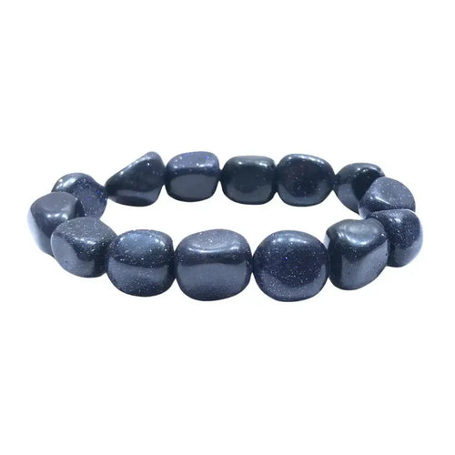 Blue Goldstone tumbled Bracelet - AEORA ROCKS INDIA - Healing Crystals superstore