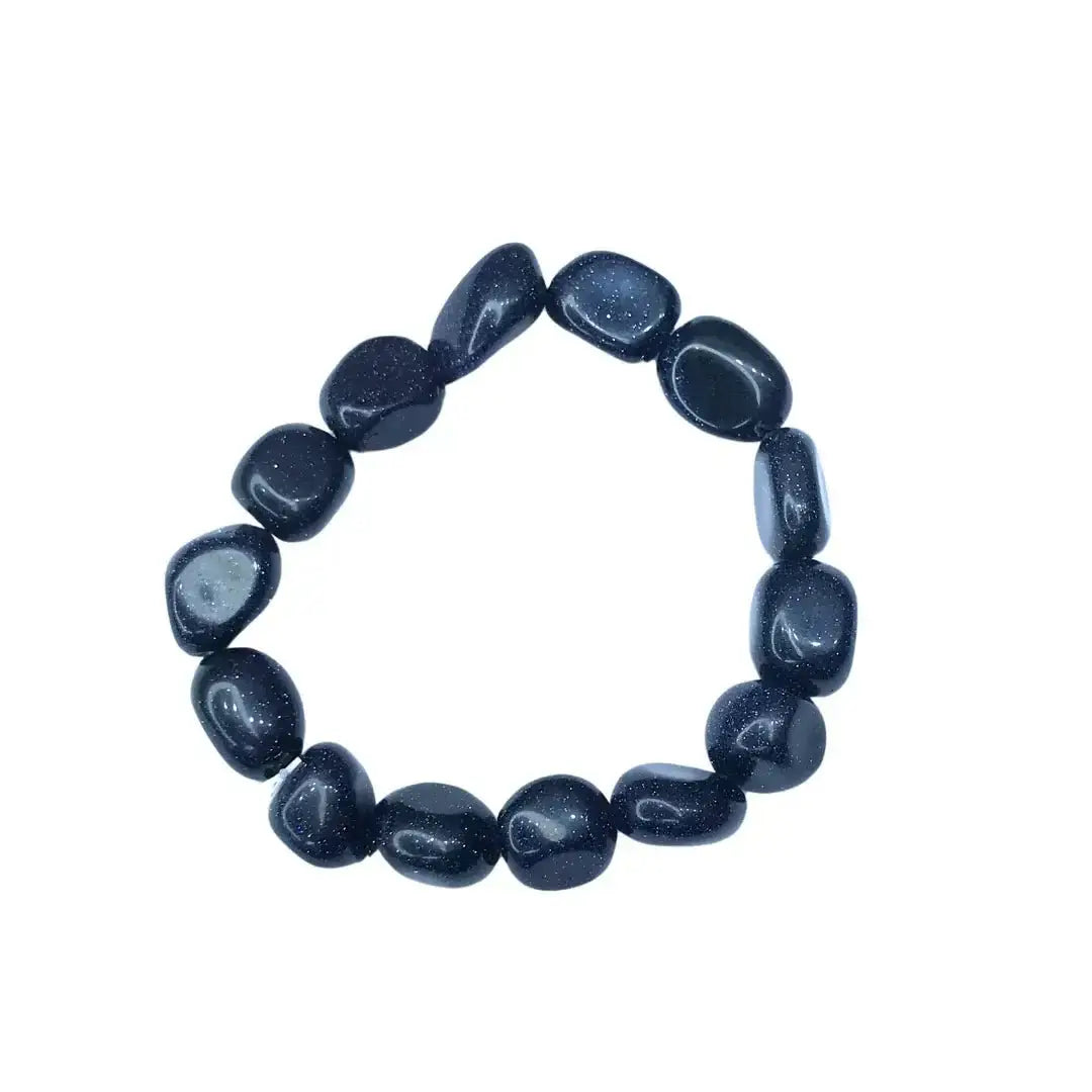Blue Goldstone tumbled Bracelet - AEORA ROCKS INDIA - Healing Crystals superstore