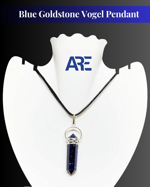 Blue Goldstone Vogel Pendant - AEORA ROCKS INDIA - Healing Crystals superstore