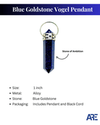 Blue Goldstone Vogel Pendant - AEORA ROCKS INDIA - Healing Crystals superstore