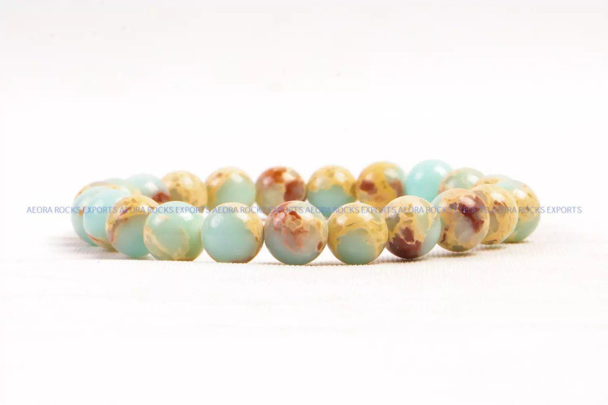 Blue Magnesite Bead Bracelet in India - Aeora Rocks - AEORA ROCKS INDIA - Healing Crystals superstore
