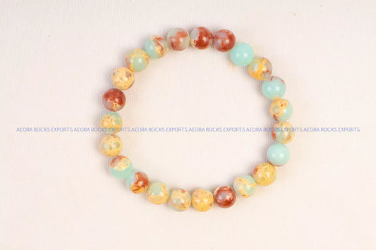 Blue Magnesite Bead Bracelet