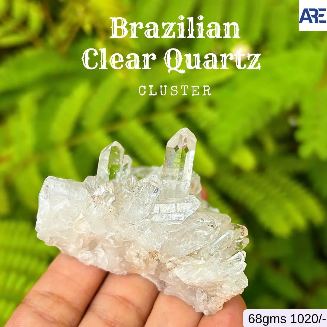 Brazilian Clear Quartz Cluster - AEORA ROCKS INDIA - Healing Crystals superstore