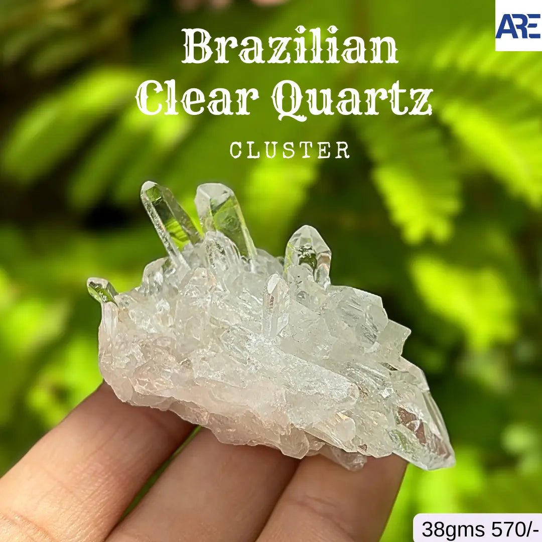 Brazilian Clear Quartz Cluster - AEORA ROCKS INDIA - Healing Crystals superstore