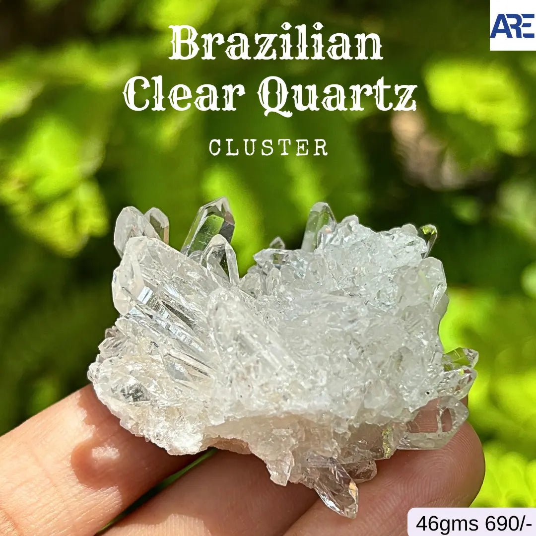 Brazilian Clear Quartz Cluster - AEORA ROCKS INDIA - Healing Crystals superstore