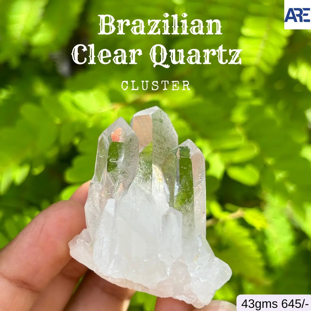 Brazilian Clear Quartz Cluster - AEORA ROCKS INDIA - Healing Crystals superstore