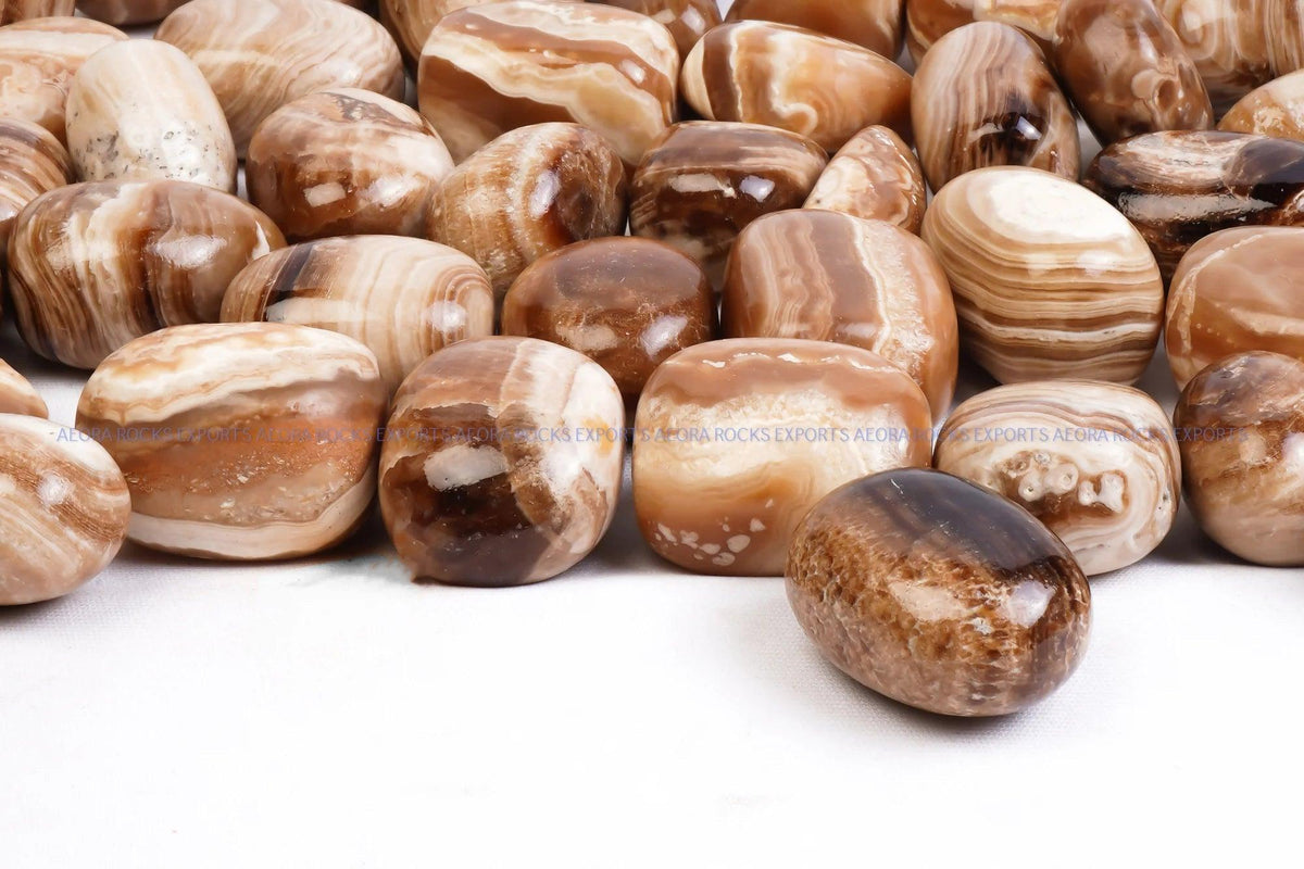 Brown Onyx Tumbled Stone in India - Aeora Rocks - AEORA ROCKS INDIA - Healing Crystals superstore