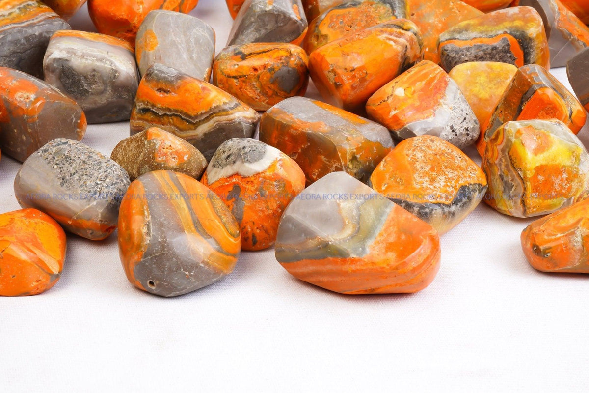 Bumble Bee Jasper Tumbled Stone AAA quality in India - Aeora Rocks - AEORA ROCKS INDIA - Healing Crystals superstore