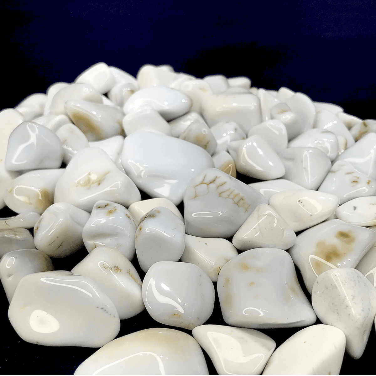 Cacholong Opal Tumbled Stone - AEORA ROCKS INDIA - Healing Crystals superstore
