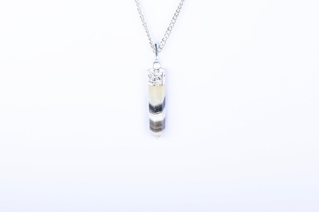 Calcite Single Point Pendant - AEORA ROCKS INDIA - Healing Crystals superstore